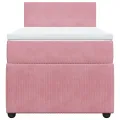 cadre de lit avec matelas Rose 90x200 cm Velours