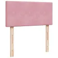 cadre de lit avec matelas Rose 90x200 cm Velours