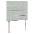 cadre de lit et matelas Gris clair 120x200cm Velours