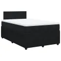 cadre de lit avec matelas noir 120x190 cm velours