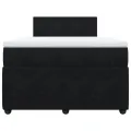 cadre de lit avec matelas noir 120x190 cm velours