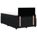 cadre de lit avec matelas noir 120x190 cm velours