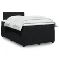 cadre de lit avec matelas noir 120x190 cm velours