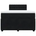 cadre de lit avec matelas noir 120x190 cm velours