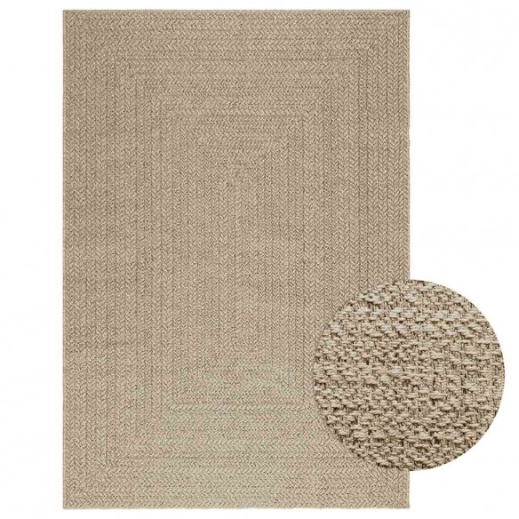 Tapis ZIZUR beige 140x200 cm aspect de jute intérieur extérieur