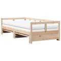 Lit de jour et lit gigogne et matelas 90x200 cm bois pin massif