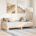 Lit de jour et lit gigogne et matelas 90x200 cm bois pin massif