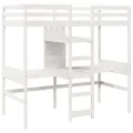 Cadre de lit superposé sans matelas blanc 75x190 cm pin massif