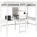 Cadre de lit superposé sans matelas blanc 75x190 cm pin massif