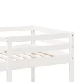 Cadre de lit superposé sans matelas blanc 80x200 cm pin massif