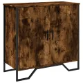 Buffet chêne fumé 78x35,5x74,5 cm bois d'ingénierie