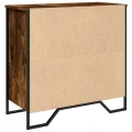 Buffet chêne fumé 78x35,5x74,5 cm bois d'ingénierie