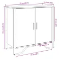 Buffet chêne fumé 78x35,5x74,5 cm bois d'ingénierie
