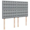 cadre de lit avec matelas Gris clair 160x200cm Tissu