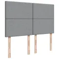 cadre de lit avec matelas Gris clair 160x200cm Tissu