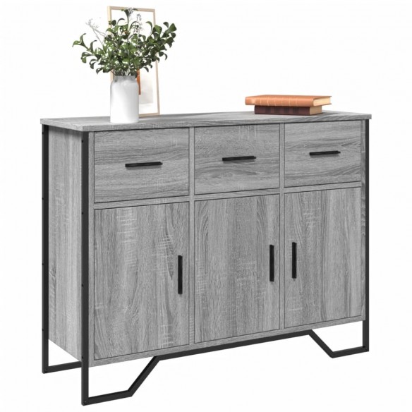 Buffet sonoma gris 97x32,5x74,5 cm bois d'ingénierie