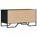 Armoire à chaussures noir 90x38x45,5 cm bois d'ingénierie