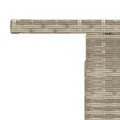 Table de jardin dessus en verre gris clair 100x55x73 cm rotin