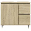 Armoire lavabo de salle de bain chêne sonoma bois d'ingénierie