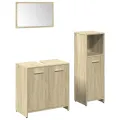 Ensemble de meubles de salle de bain 3 pcs chêne sonoma