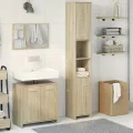Ensemble de meubles de salle de bain 3 pcs chêne sonoma