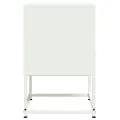 Tables de chevet 2 pcs blanc 36x39x60,5 cm acier