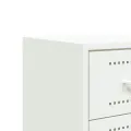 Tables de chevet 2 pcs blanc 36x39x60,5 cm acier