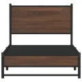 Cadre de lit en métal sans matelas chêne marron 80x200 cm