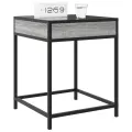 Table de chevet avec LED infini sonoma gris 40x40x51 cm