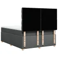 cadre de lit avec matelas Gris foncé 140x190cm Tissu