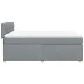 cadre de lit avec matelas Gris clair 160x200cm Tissu