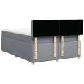 cadre de lit avec matelas Gris clair 160x200cm Tissu