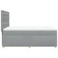cadre de lit avec matelas Gris clair 160x200cm Tissu