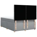cadre de lit avec matelas Gris clair 160x200cm Tissu