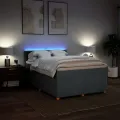 cadre de lit avec matelas Gris foncé 160x200cm Tissu