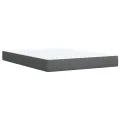 cadre de lit avec matelas Gris foncé 160x200cm Tissu