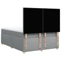 cadre de lit avec matelas Gris clair 160x200cm Tissu