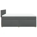 cadre de lit avec matelas Gris foncé 160x200cm Tissu
