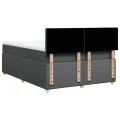 cadre de lit avec matelas Gris foncé 160x200cm Tissu