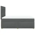 cadre de lit avec matelas Gris foncé 160x200cm Tissu