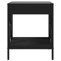 Table de chevet avec LED infini noir 40x40x49 cm
