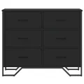 Commode noir 91x35,5x74,5 cm bois d'ingénierie