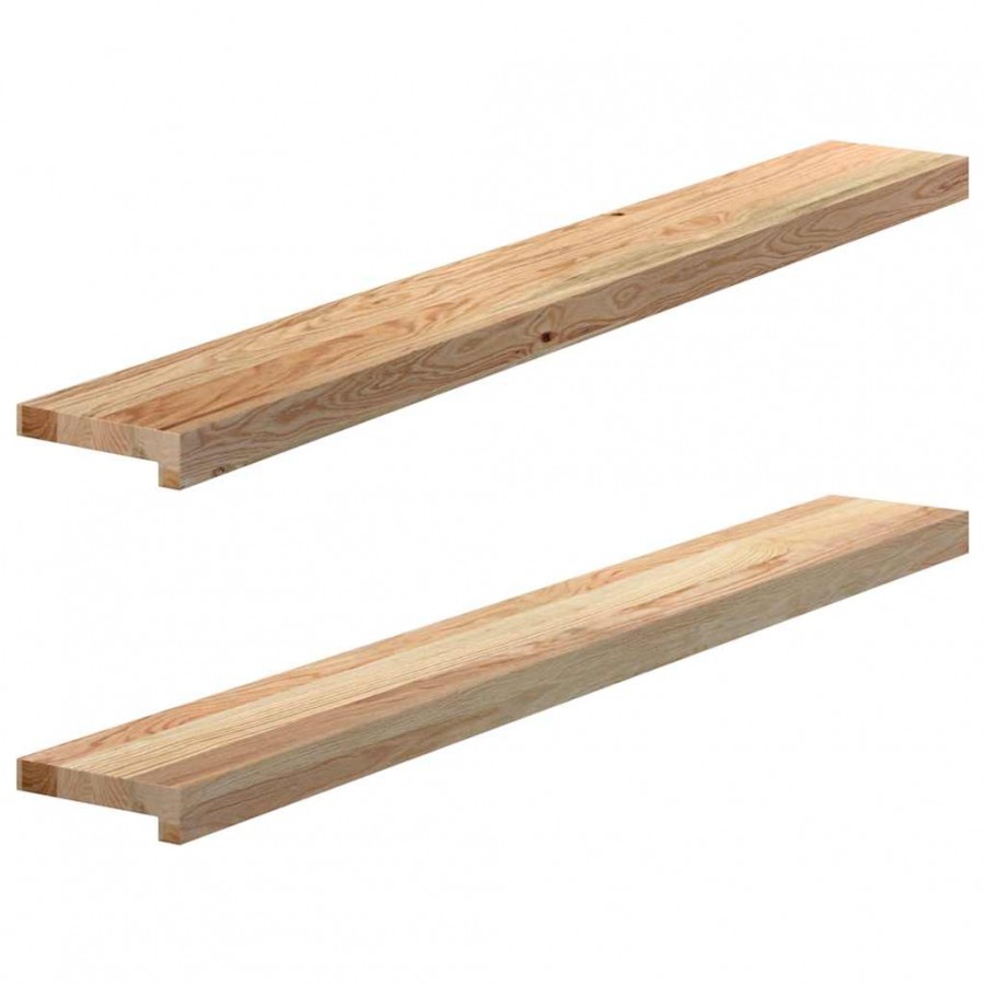 Appuis de fenêtre 2 pcs non traité 120x15x2cm bois chêne massif