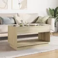 Table basse avec LED infini chêne sonoma 90x50x50 cm