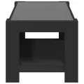 Table basse avec LED noir 93x53x45 cm bois d'ingénierie