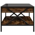 Table basse avec LED Infinity chêne fumé 50x50x38 cm