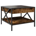 Table basse avec LED Infinity chêne fumé 50x50x38 cm