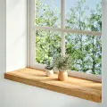 Appuis de fenêtre 2 pcs marron clair bois de chêne massif