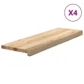 Marches d'escalier 4 pcs non traité 80x25x2cm bois chêne massif