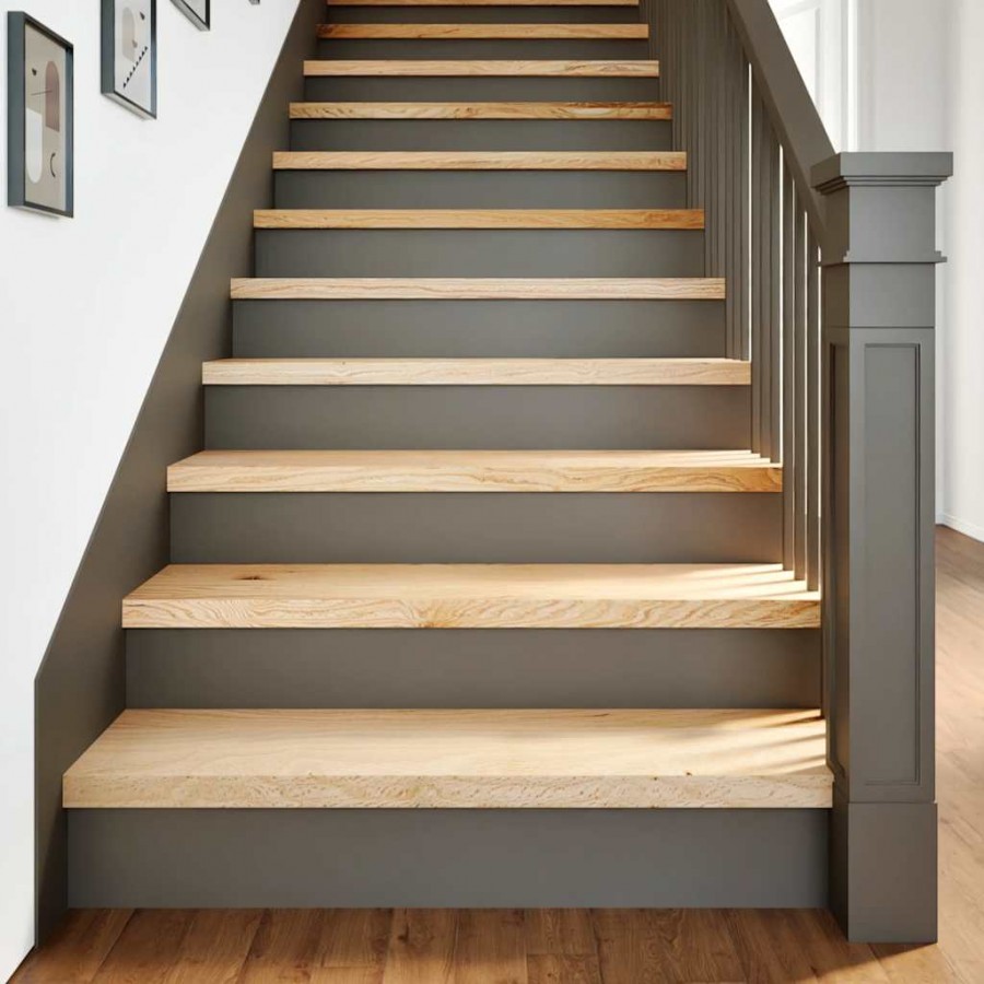 Marches d'escalier 12 pcs non traité bois de chêne massif